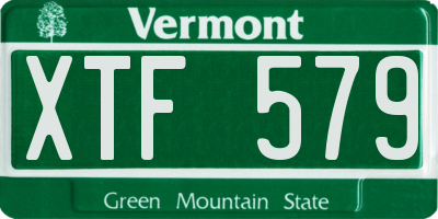 VT license plate XTF579