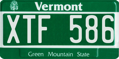 VT license plate XTF586