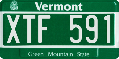 VT license plate XTF591