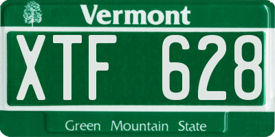 VT license plate XTF628