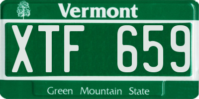 VT license plate XTF659