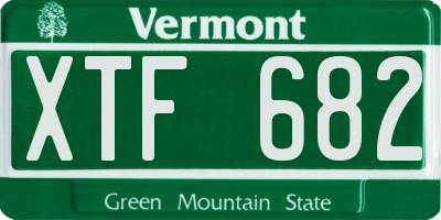 VT license plate XTF682