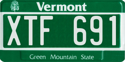 VT license plate XTF691