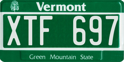 VT license plate XTF697