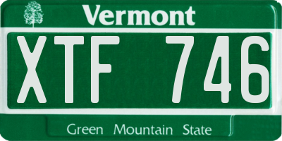 VT license plate XTF746