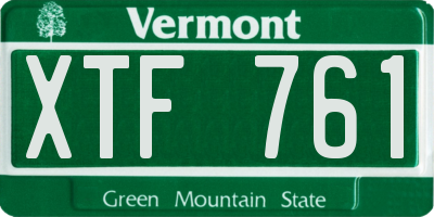 VT license plate XTF761