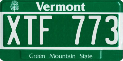 VT license plate XTF773