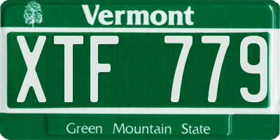 VT license plate XTF779