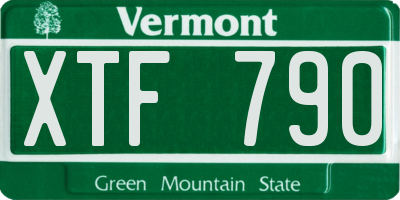 VT license plate XTF790