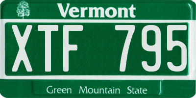 VT license plate XTF795