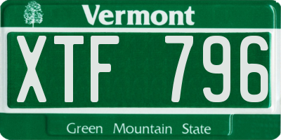 VT license plate XTF796