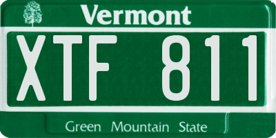 VT license plate XTF811
