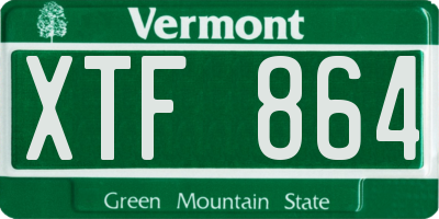 VT license plate XTF864