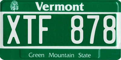 VT license plate XTF878