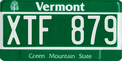 VT license plate XTF879