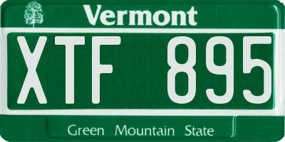 VT license plate XTF895
