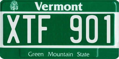 VT license plate XTF901