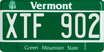 VT license plate XTF902