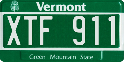 VT license plate XTF911