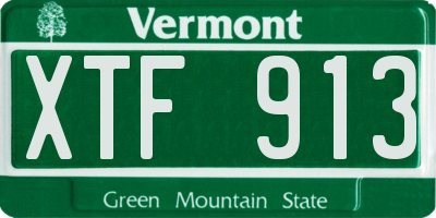 VT license plate XTF913