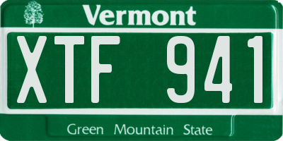 VT license plate XTF941