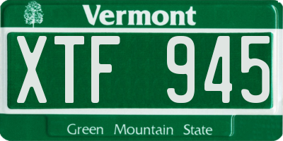 VT license plate XTF945
