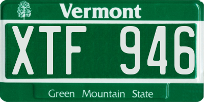 VT license plate XTF946