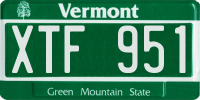 VT license plate XTF951
