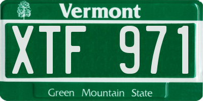 VT license plate XTF971