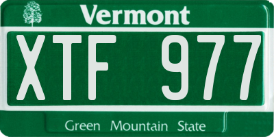 VT license plate XTF977