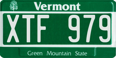 VT license plate XTF979