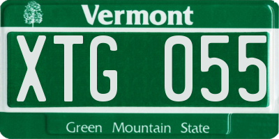 VT license plate XTG055