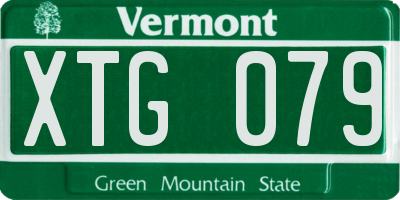 VT license plate XTG079