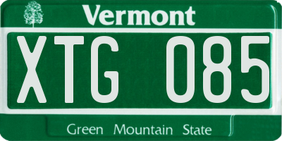 VT license plate XTG085