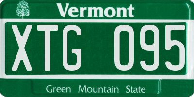 VT license plate XTG095