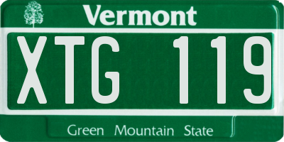 VT license plate XTG119
