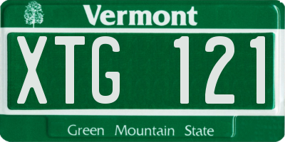 VT license plate XTG121