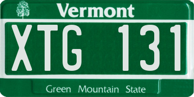 VT license plate XTG131