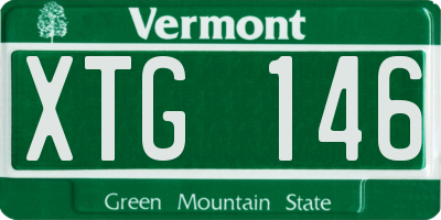 VT license plate XTG146