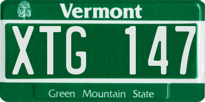 VT license plate XTG147