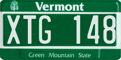 VT license plate XTG148
