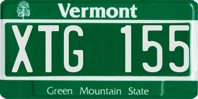 VT license plate XTG155