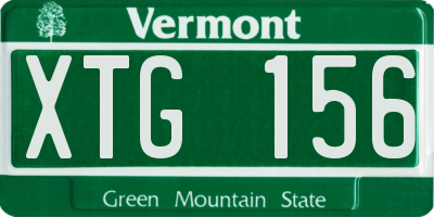VT license plate XTG156