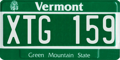 VT license plate XTG159