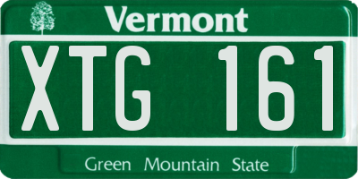 VT license plate XTG161