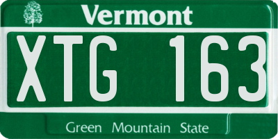 VT license plate XTG163