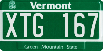 VT license plate XTG167