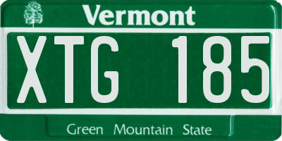 VT license plate XTG185