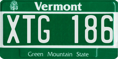 VT license plate XTG186