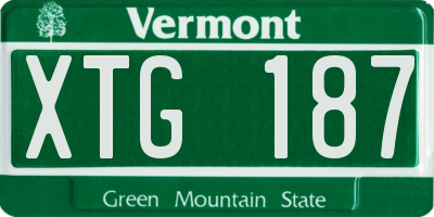 VT license plate XTG187